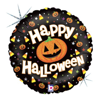 Folienballon - Happy Halloween, Holographic - ø 43cm